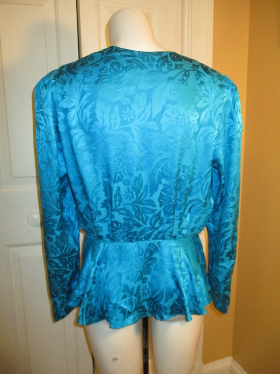Liz Claiborne silk damask peplum blouse - image 6