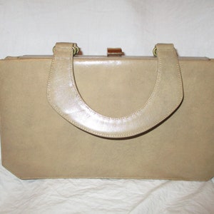 cartera de cuero expandible vintage art deco Saks Fifth Ave.