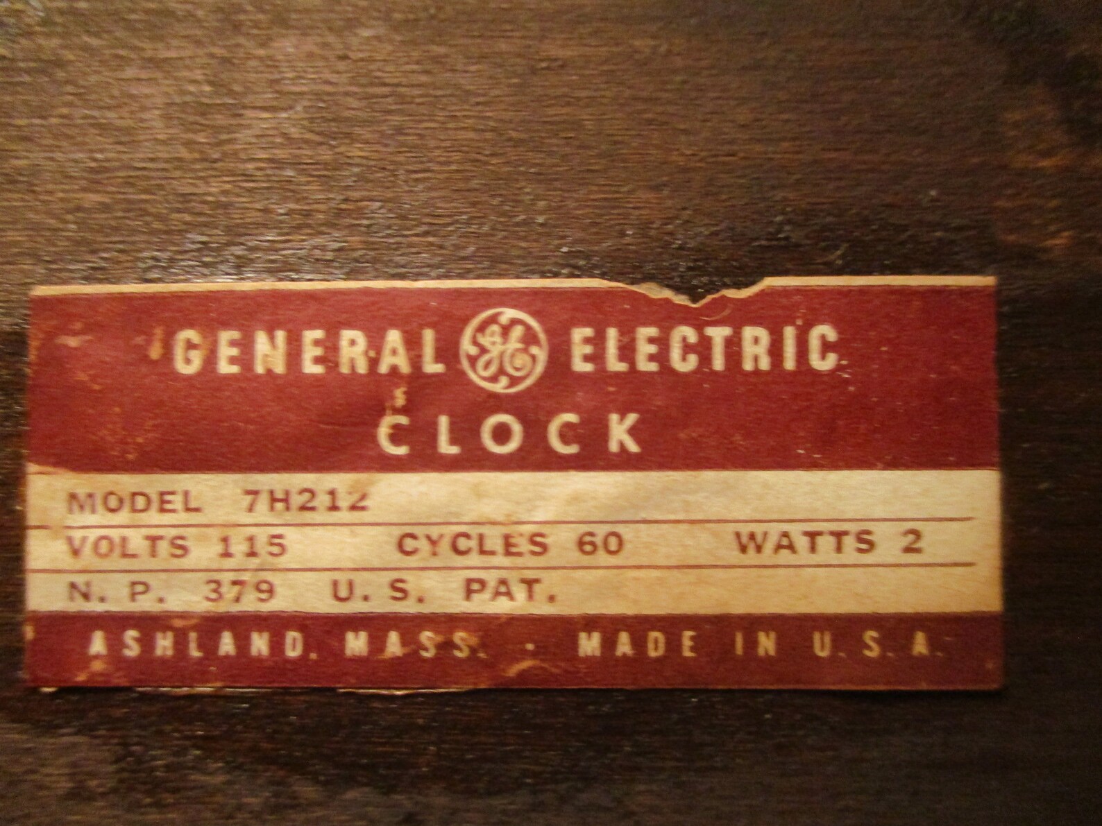 General Electric Art Deco Wood Case Electric Alarm Clock Etsy