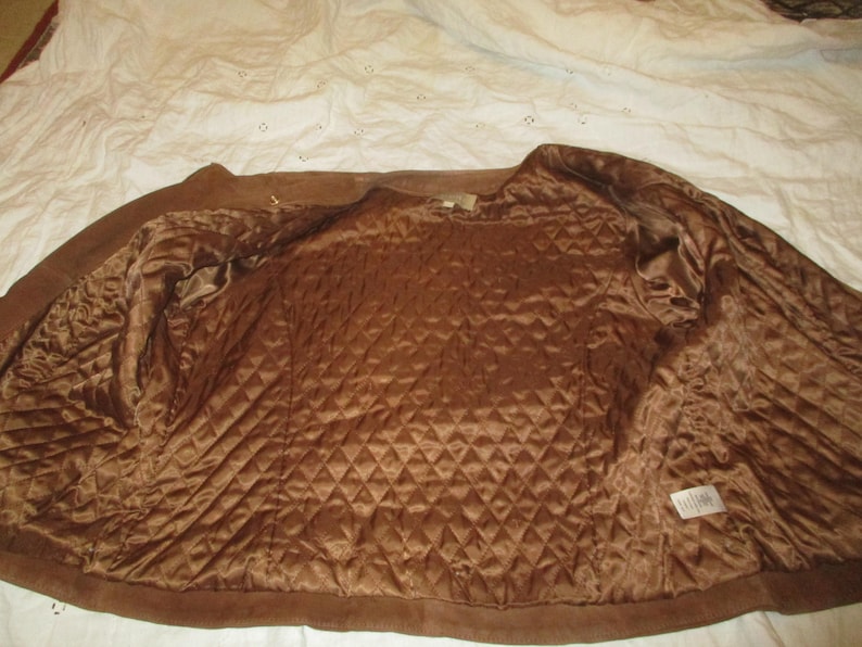 Talbots vintage-motorcykeljacka i sliten getmocka bild 9