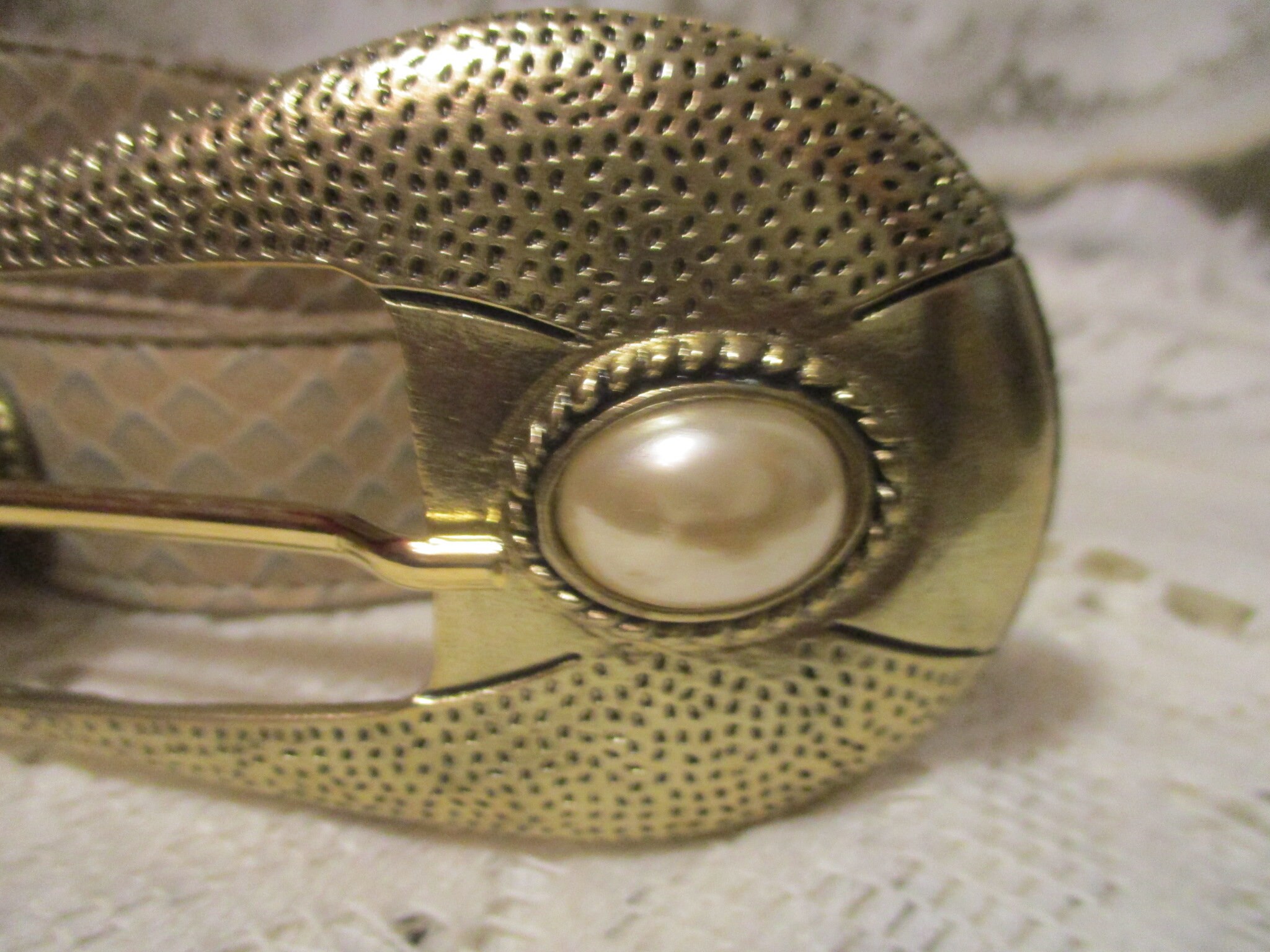 Leatherock Snakeskin Belt. LEATHEROCK Womans Leather Snakeskin Look Belt with Large  main image 2