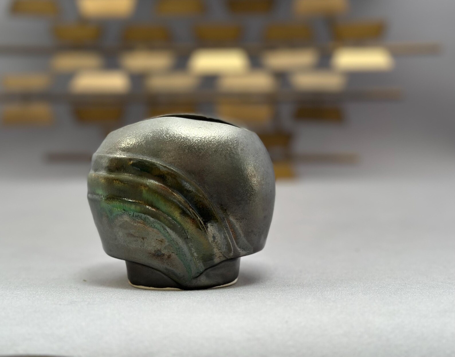 Miniature Hand Built Raku Glazed Pottery Vase Tiny Ceramics Glazed ...