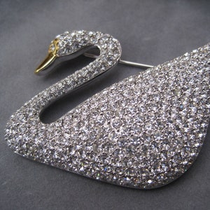 Vintage Swarovski Swan Brooch: 100th Anniversary Crystal Pin