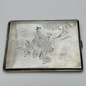 Japanese Cigarette Case Sterling Silver - Etsy