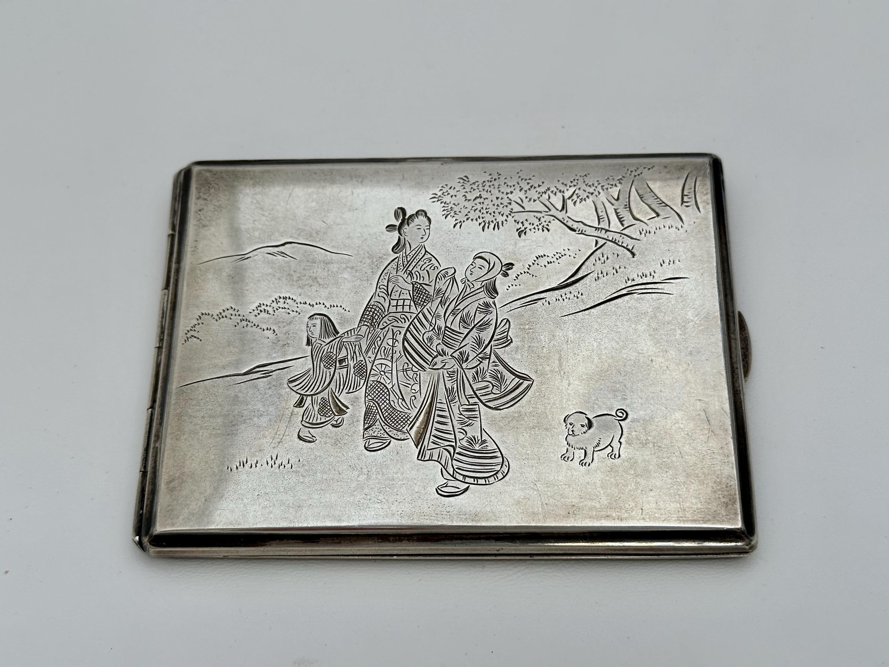 Japanese Cigarette Case Sterling Silver - Etsy