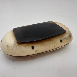Antique Horn Snuff Box - Handmade Vintage Snuffer