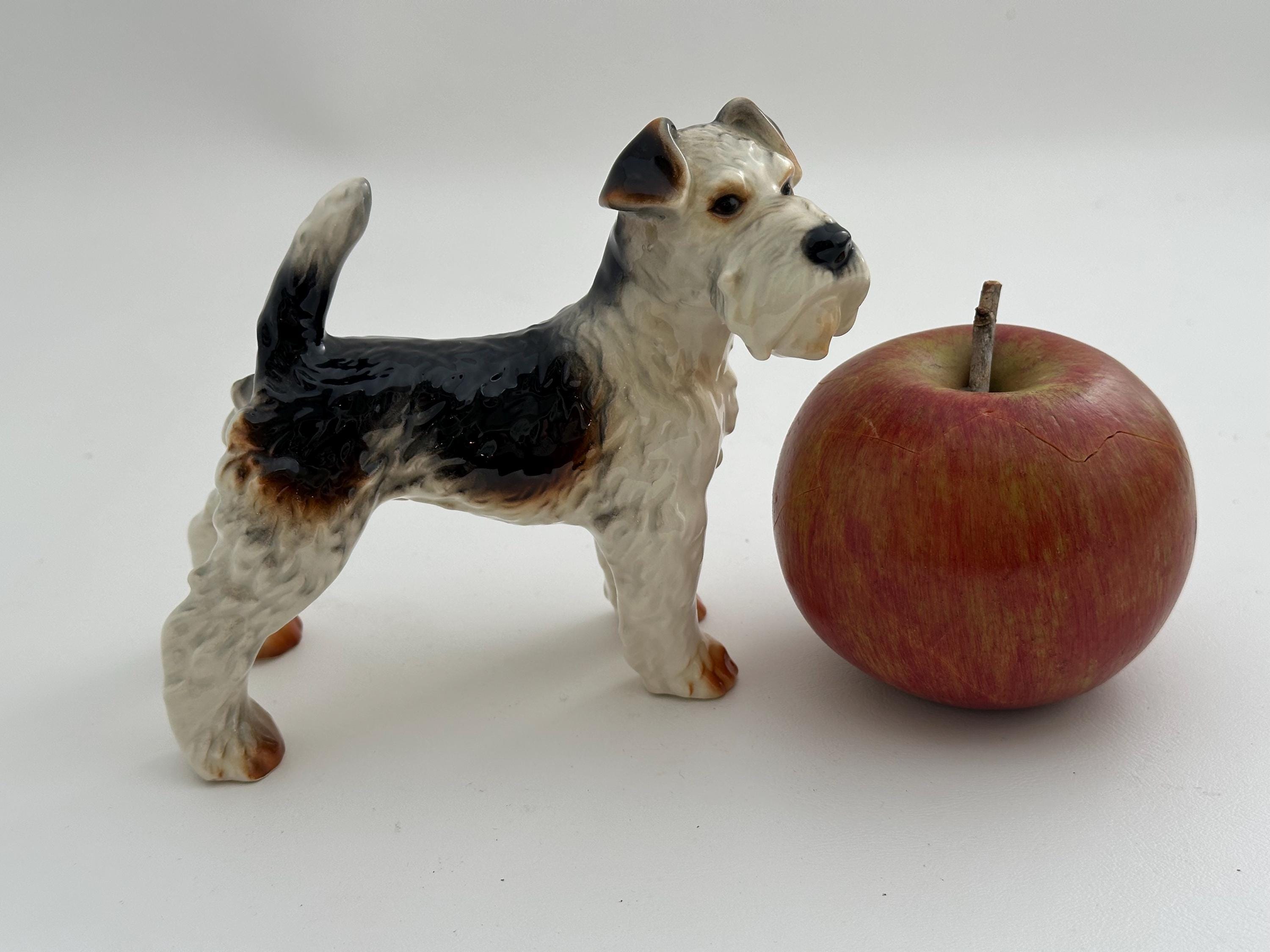 Vintage Goebel Porcelain Dog Wire Hair Fox Terrier Collectible