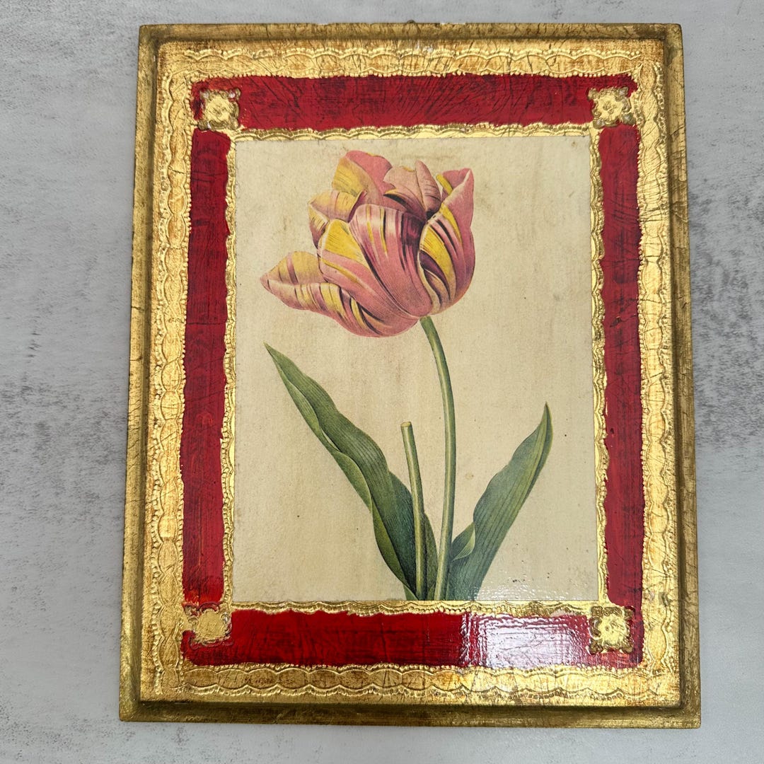 Vintage Florentine Floral Wall Plaque - Florentia Gilt Wood Decor - Etsy