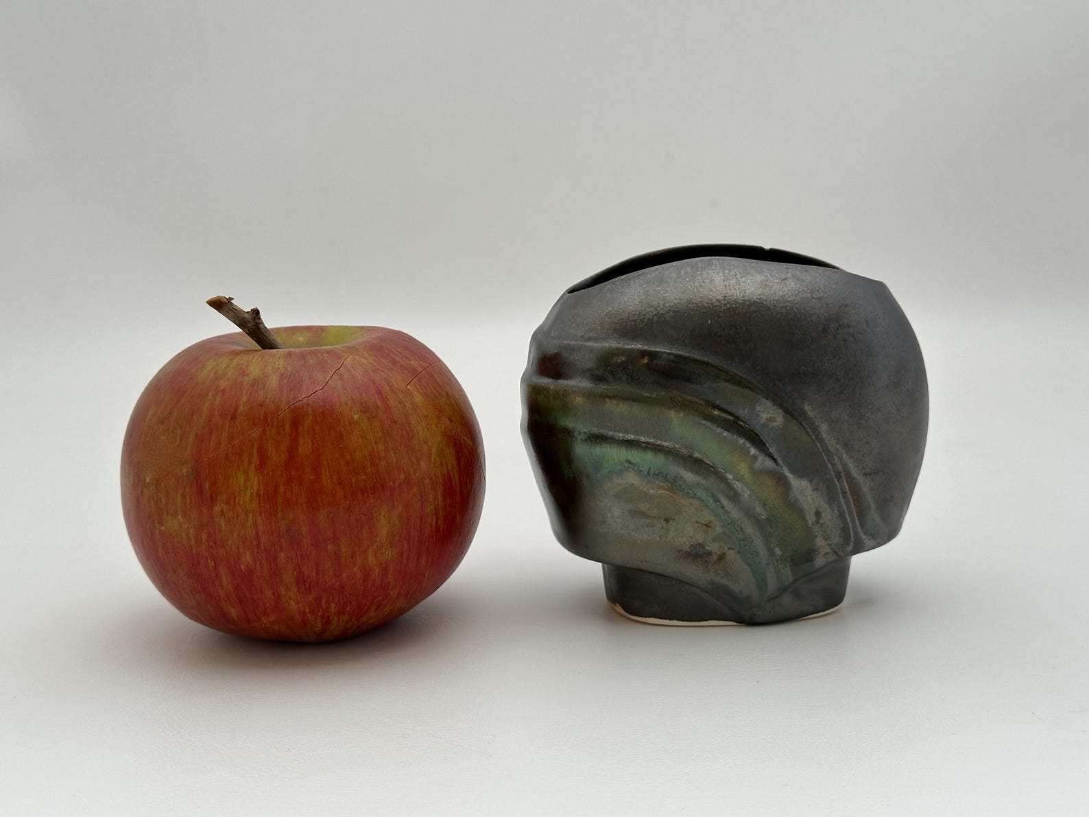 Miniature Hand Built Raku Glazed Pottery Vase Tiny Ceramics Glazed ...