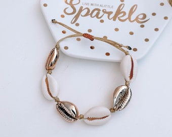Cowrie shell bracelet, cowrie shell, shell jewelry women, beach bracelet, boho bracelet, summer jewelry, gift for her