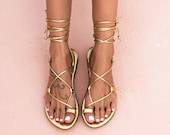 サンダル・ミュール GOLD GLADIATOR LACE UP SANDALS Gold Gladiator Sandals Women, Gold Lace up Sandals, Goddess