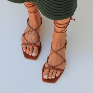 AGORA sandals, brown Greek leather sandals, gladiator sandals, womens leather sandals,ancient Greek sandals,Griechische Leder Sandalen