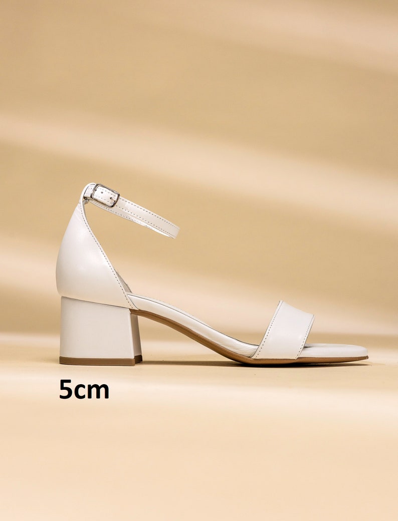 SIMPLY CHIC white wedding shoes, handmade leather shoes, wedding low heels, ankle strap white heels, wedding shoes for bride low heel 5cm