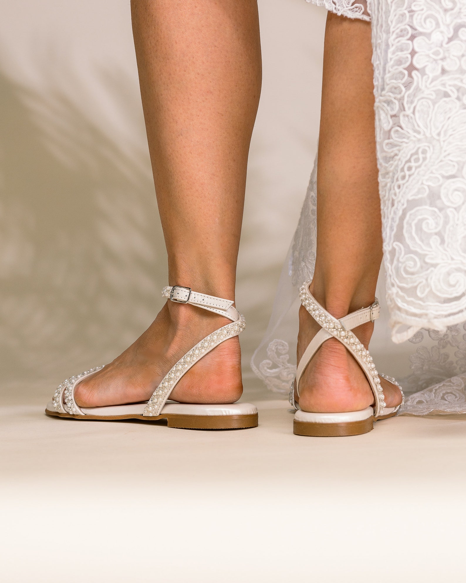 Wedding Sandals Leather Sandals for Bride, Wedding Sandals Flat ...