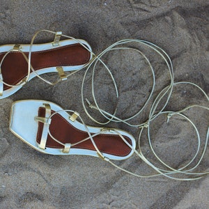 AGORA Leather Sandals Gold Color Greek Gladiator Sandals - Etsy