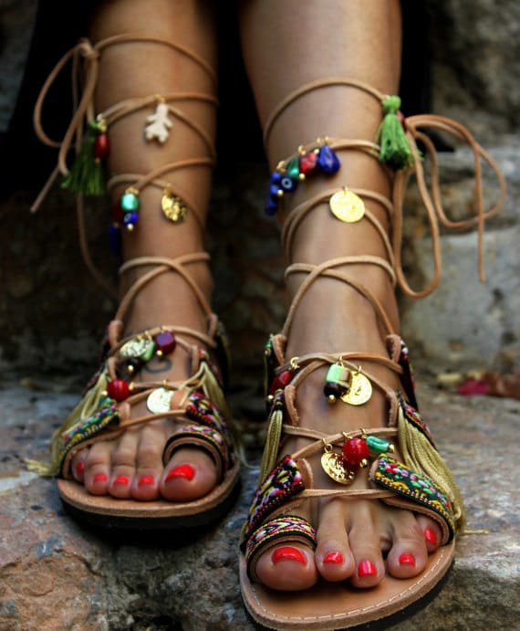 gladiator boho sandals