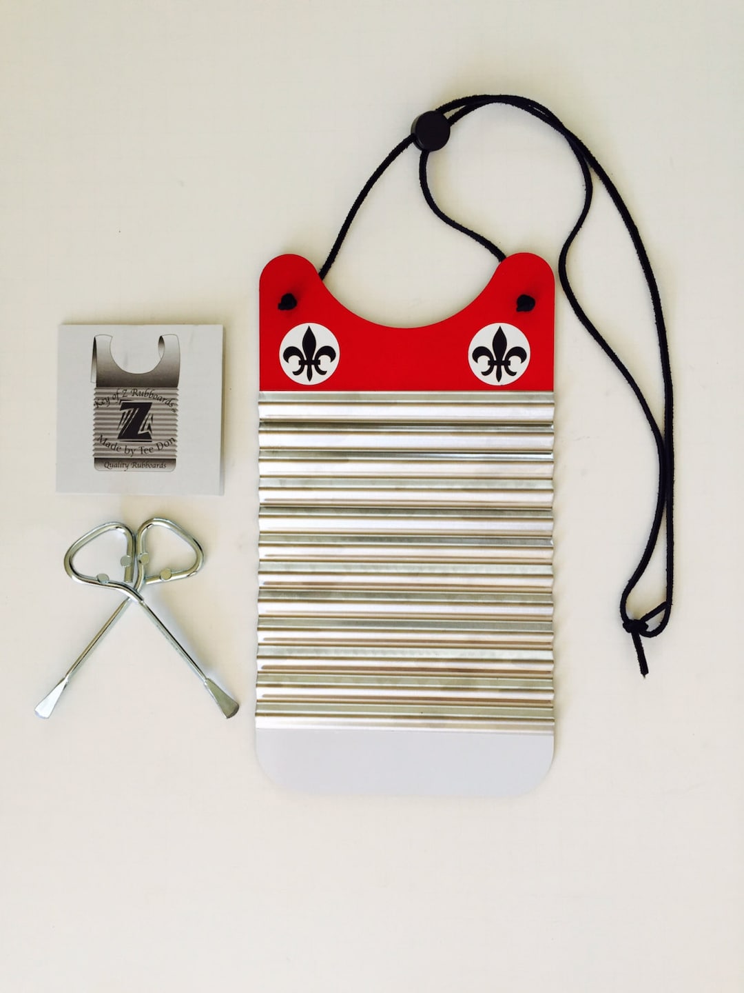 Mini Red & White Zydeco Washboard Rubboard Frottoir Scrubboard Etsy
