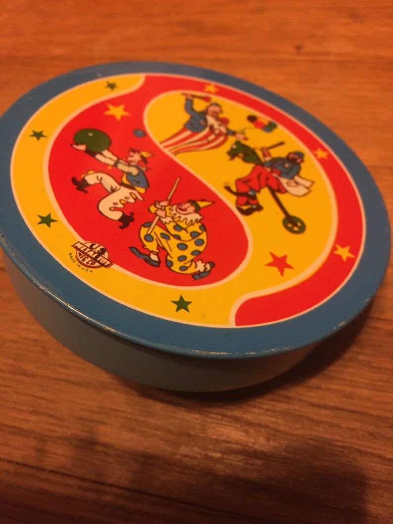 Vintage ClownCircus Spinner Noisemaker Toy