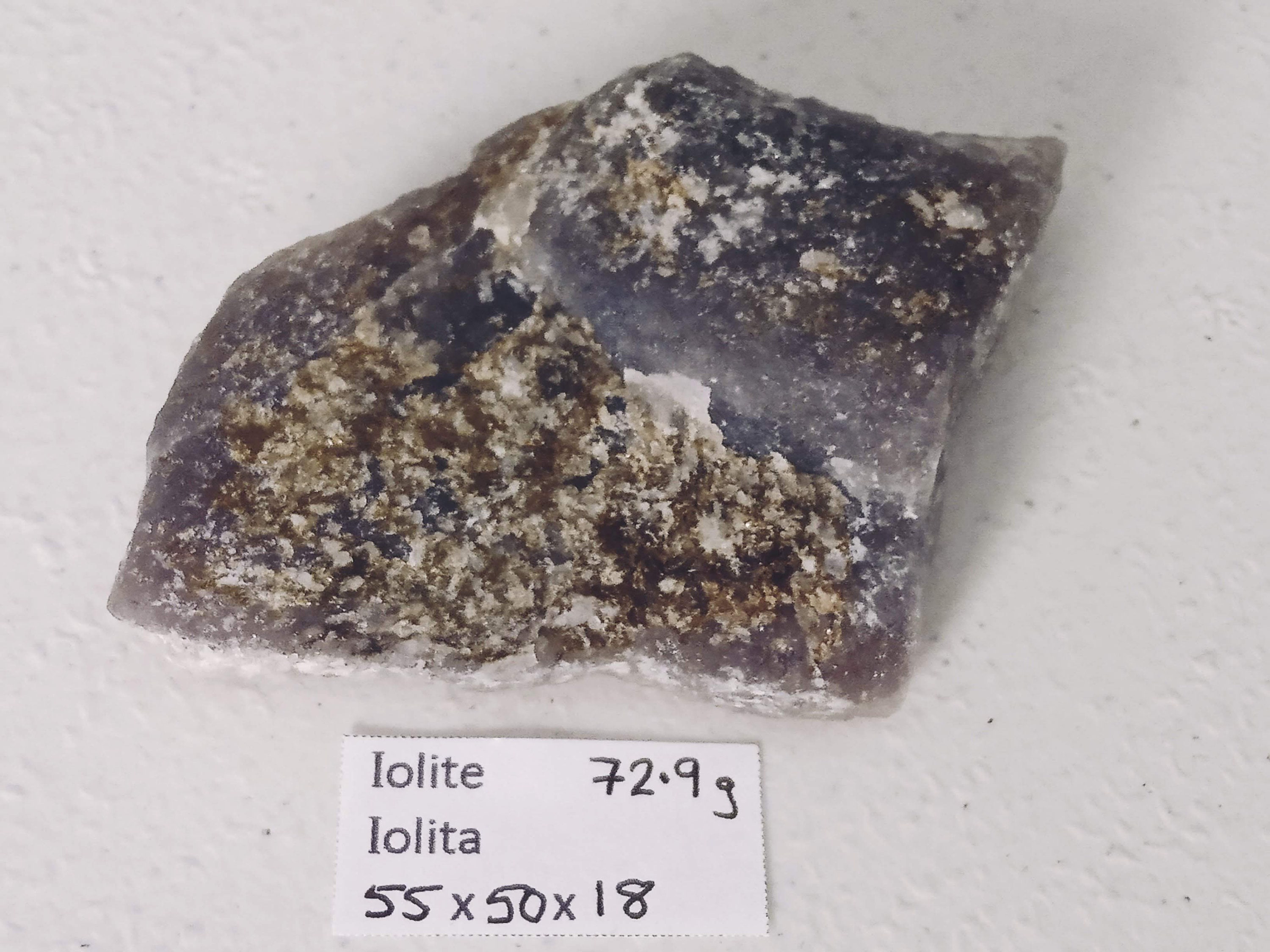 72.9g Iolite Iolita Lavender Purple Rough 100 Natural Crystal