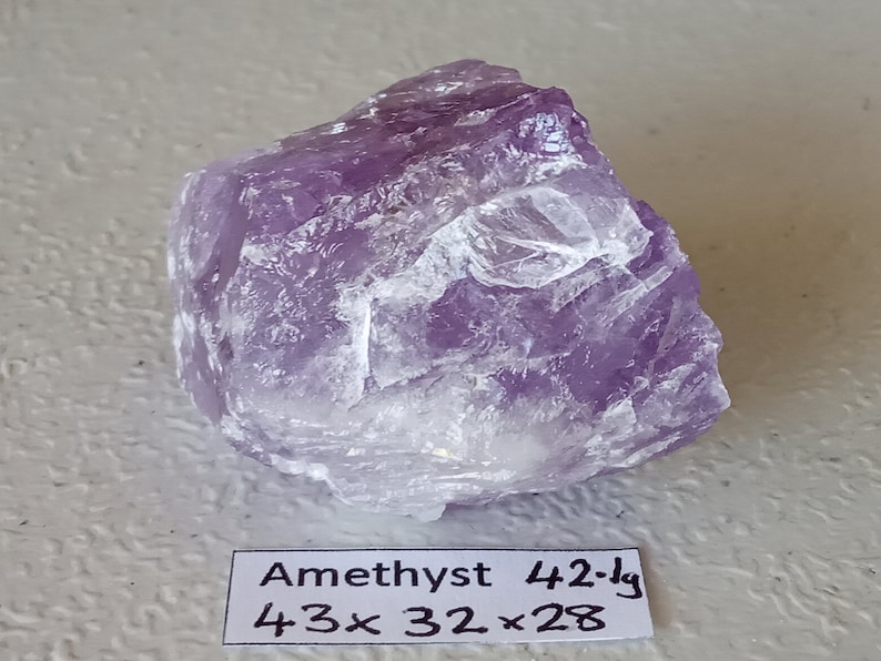42.1g ROUGH AMETHYST QUARTZ Healing Stone Reiki