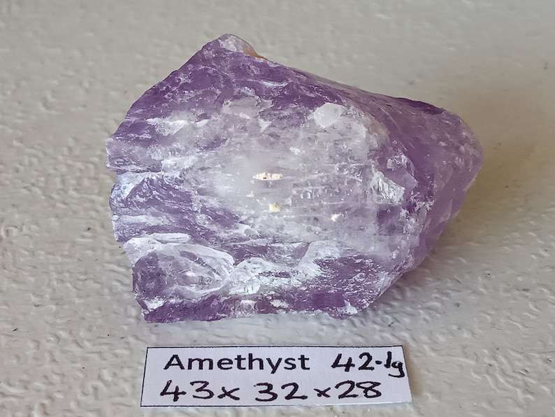 42.1g ROUGH AMETHYST QUARTZ Healing Stone Reiki