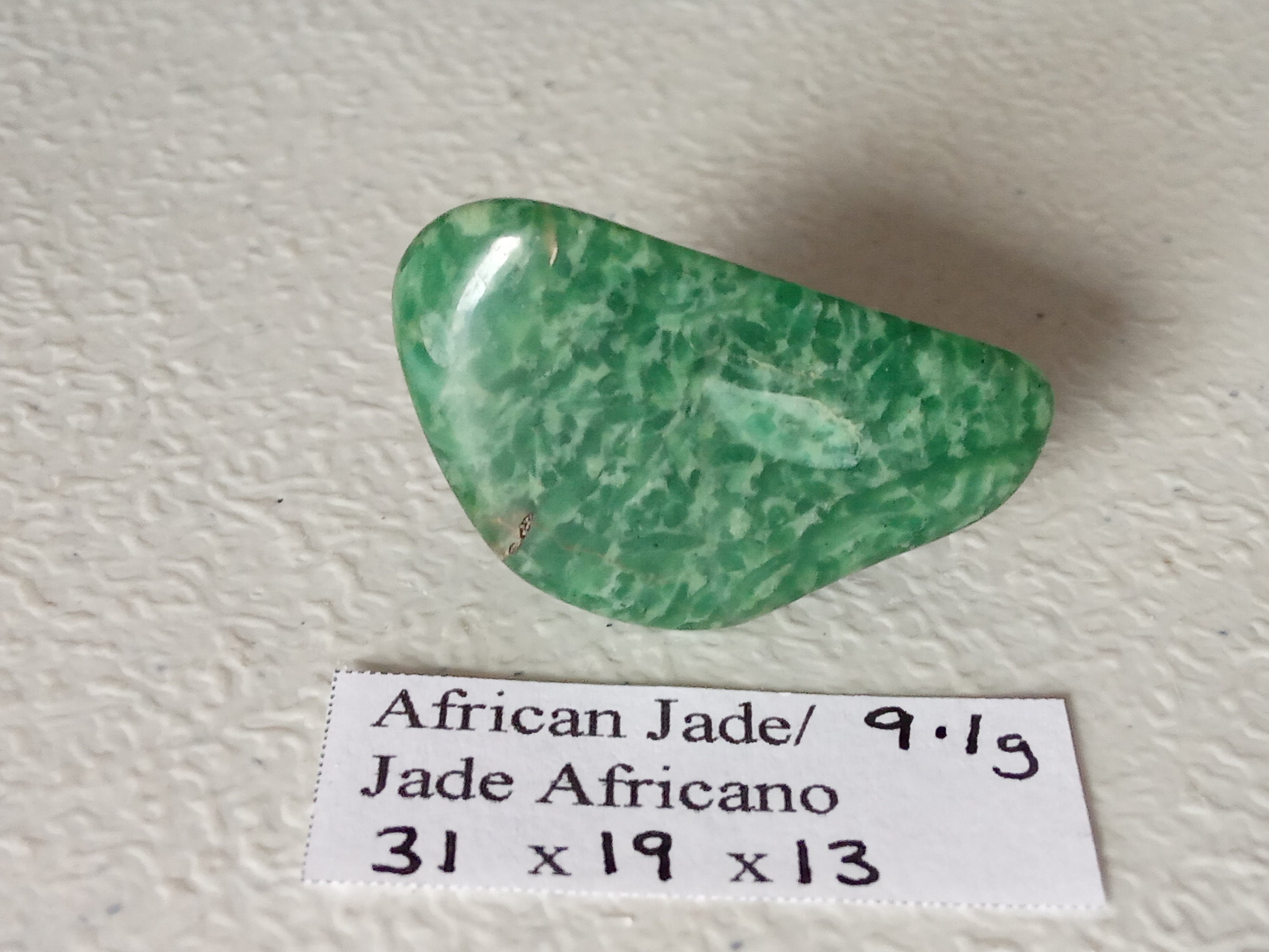 9.1g Natural Green african jade /jade africano / transvaal Etsy