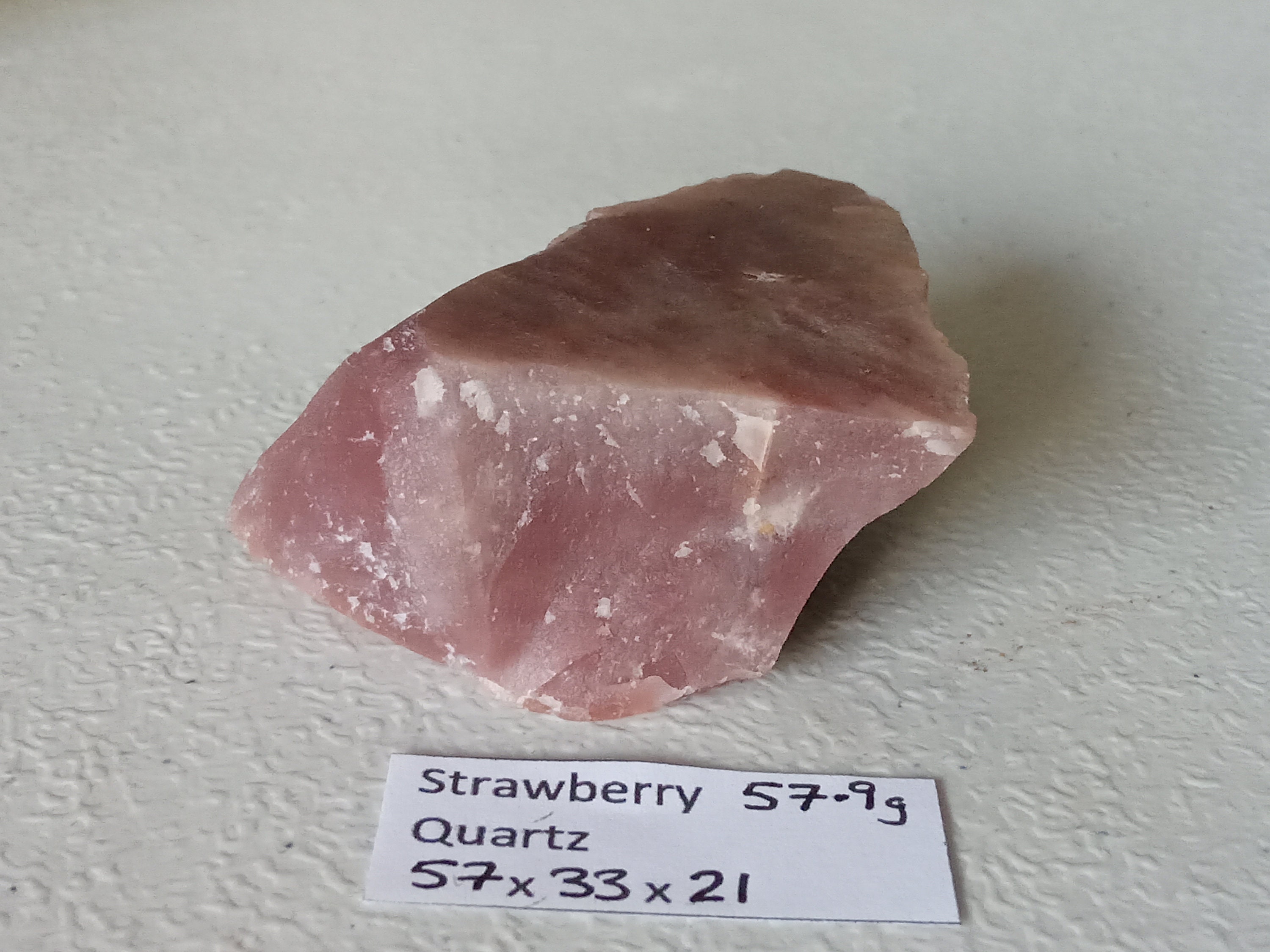57.9g Rough Strawberry Raspberry Quartz / AVENTURINE / QUARZO Etsy