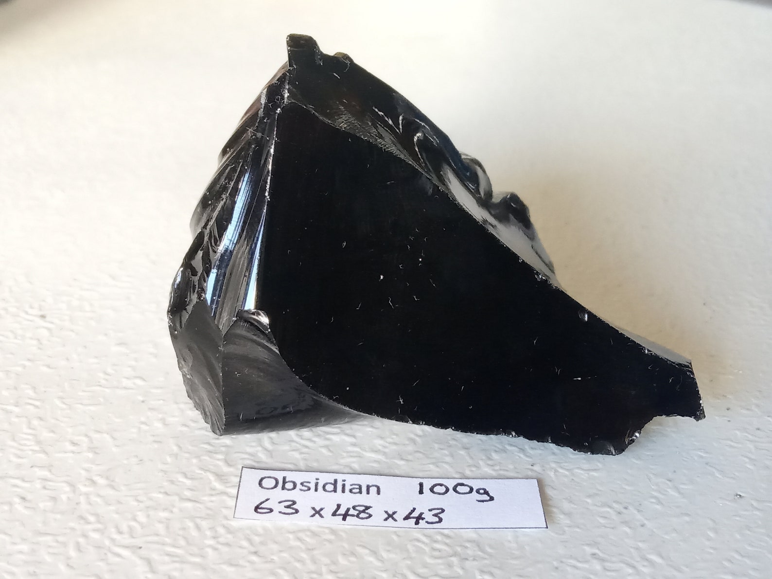 100g Natural Black Rough OBSIDIAN Volcanic Glass Rock TUMBLING Etsy