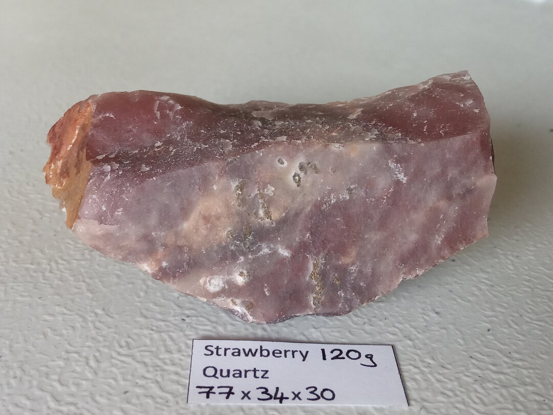 120g Rough Strawberry Raspberry Quartz / AVENTURINE / QUARZO Etsy