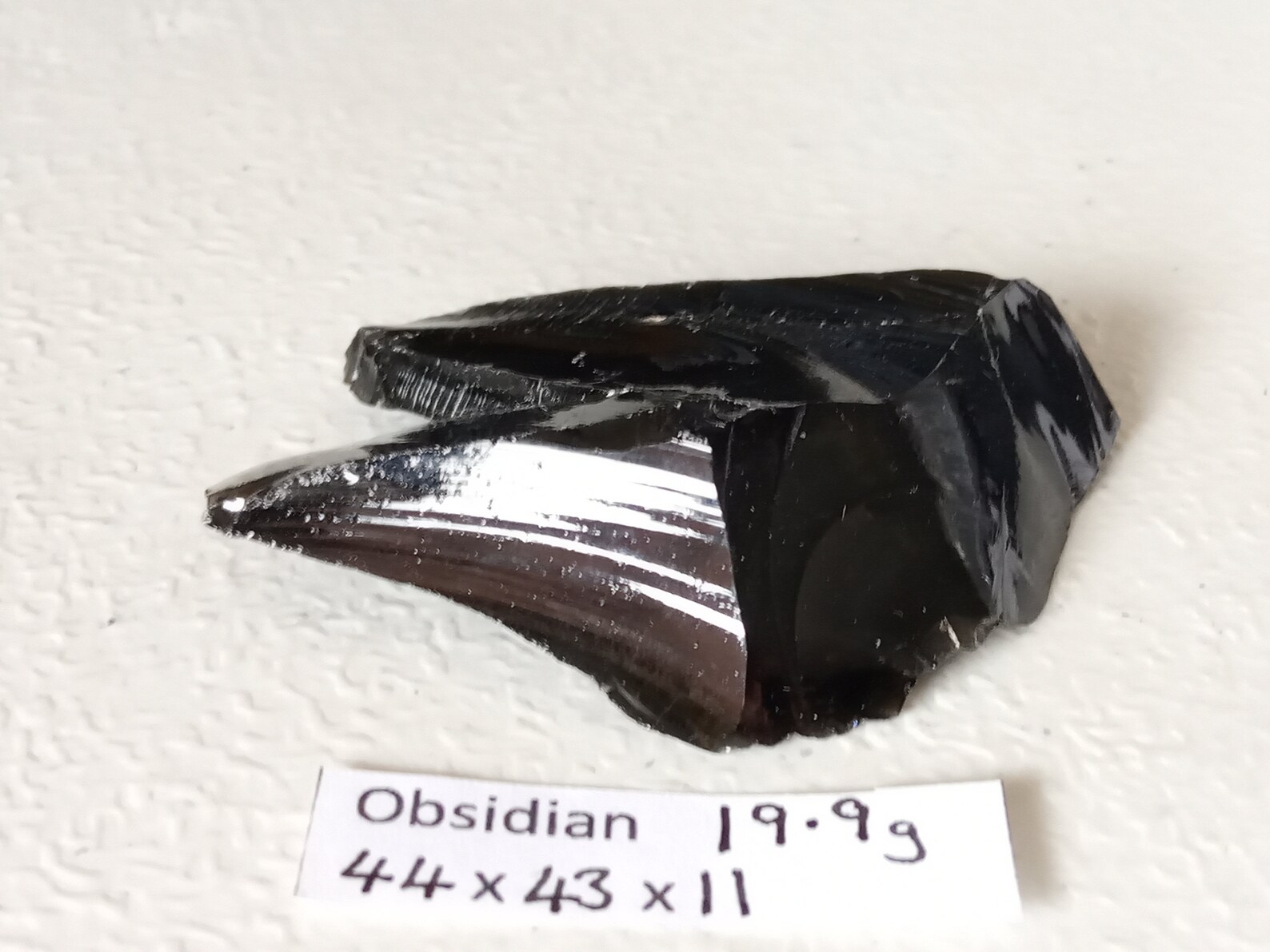19.9g Natural Black Rough OBSIDIAN Volcanic Glass Rock Etsy