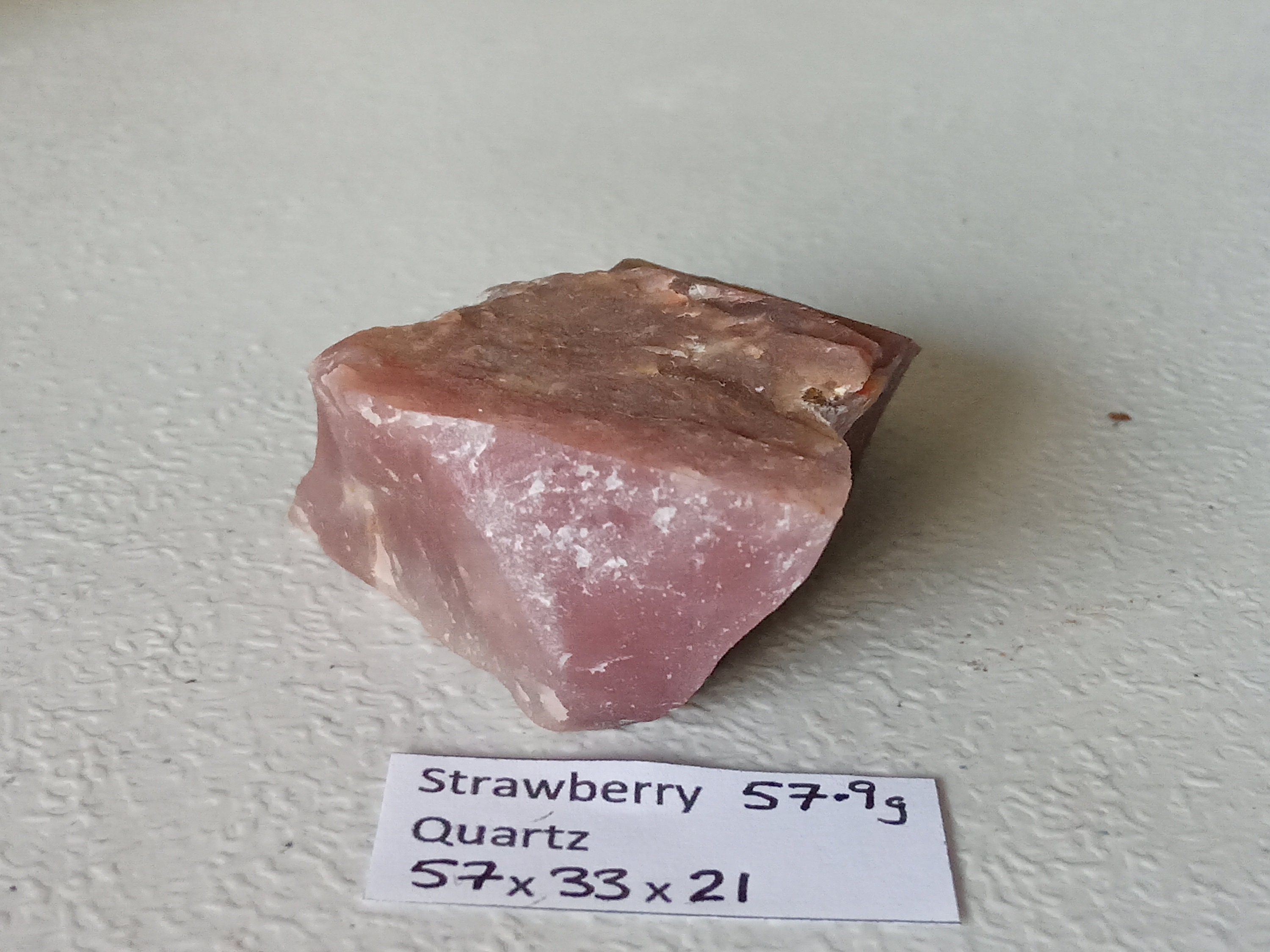 57.9g Rough Strawberry Raspberry Quartz / AVENTURINE / QUARZO Etsy