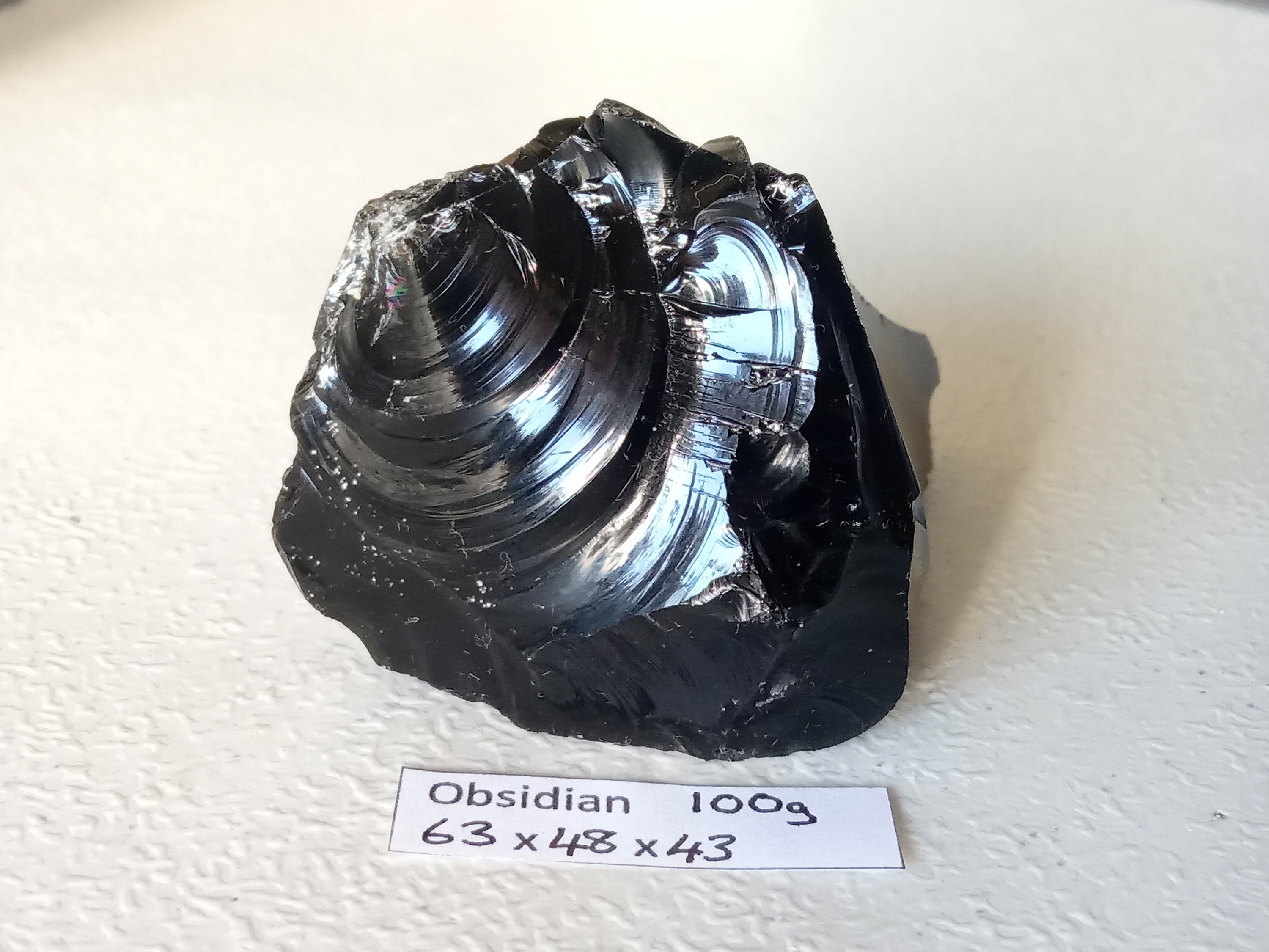 100g Natural Black Rough OBSIDIAN Volcanic Glass Rock TUMBLING Etsy