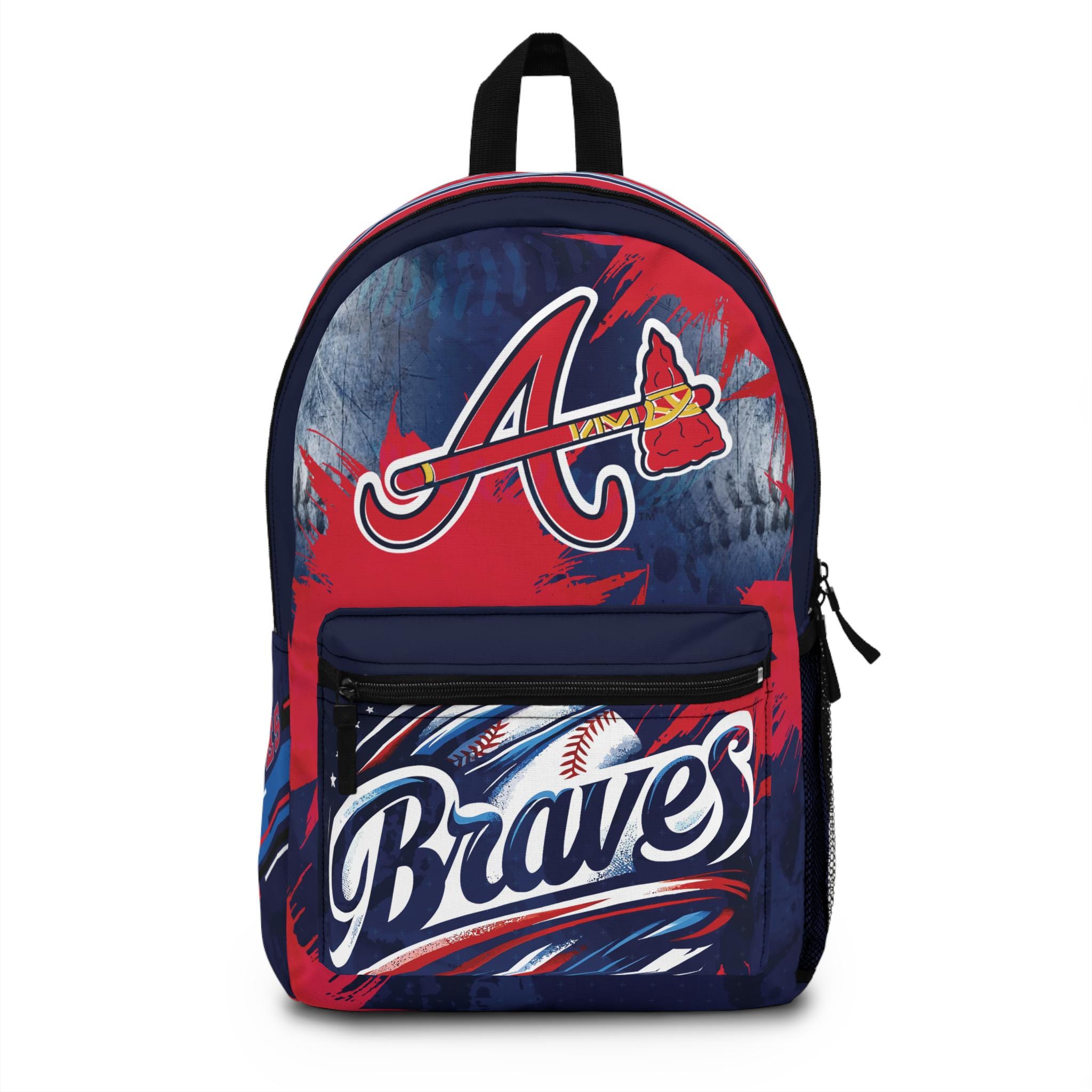 Atlanta Braves Backpack - Baseball Fan Bag, MLB Sports Team Rucksack, Travel Backpack, School Book Bag, Gift for Sports Enthusiast