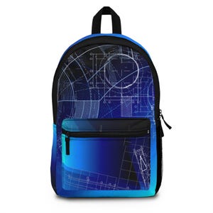 Architecture Backpack - Urban Travel Bag, Cityscape Rucksack, Wanderlust Knapsack, Designer Daypack, Traveler's Gear