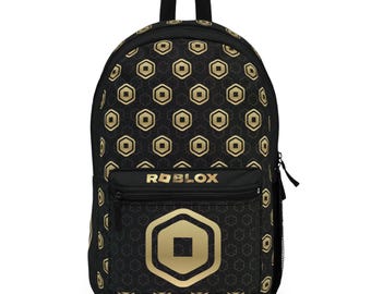 Roblox Robux Backpack: Black Gamer School Bag