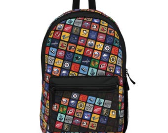 Hockey Teams Backpack - Sports Fan Gift, Sports Team Bag, Hockey Fan Gear, School Backpack, Travel Backpack