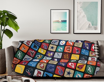 Manta Sherpa del equipo de fútbol: Manta para fanáticos de los deportes, colores del equipo