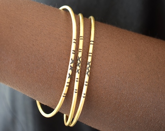 Pretty African ethnic bracelet in brass, a handmade Tuareg ethnic bracelet, an original gift for her
