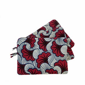 Housse ordinateur portable coton wax matelassée, protection Macbook, étui pour ordinateur fleur de mariage
