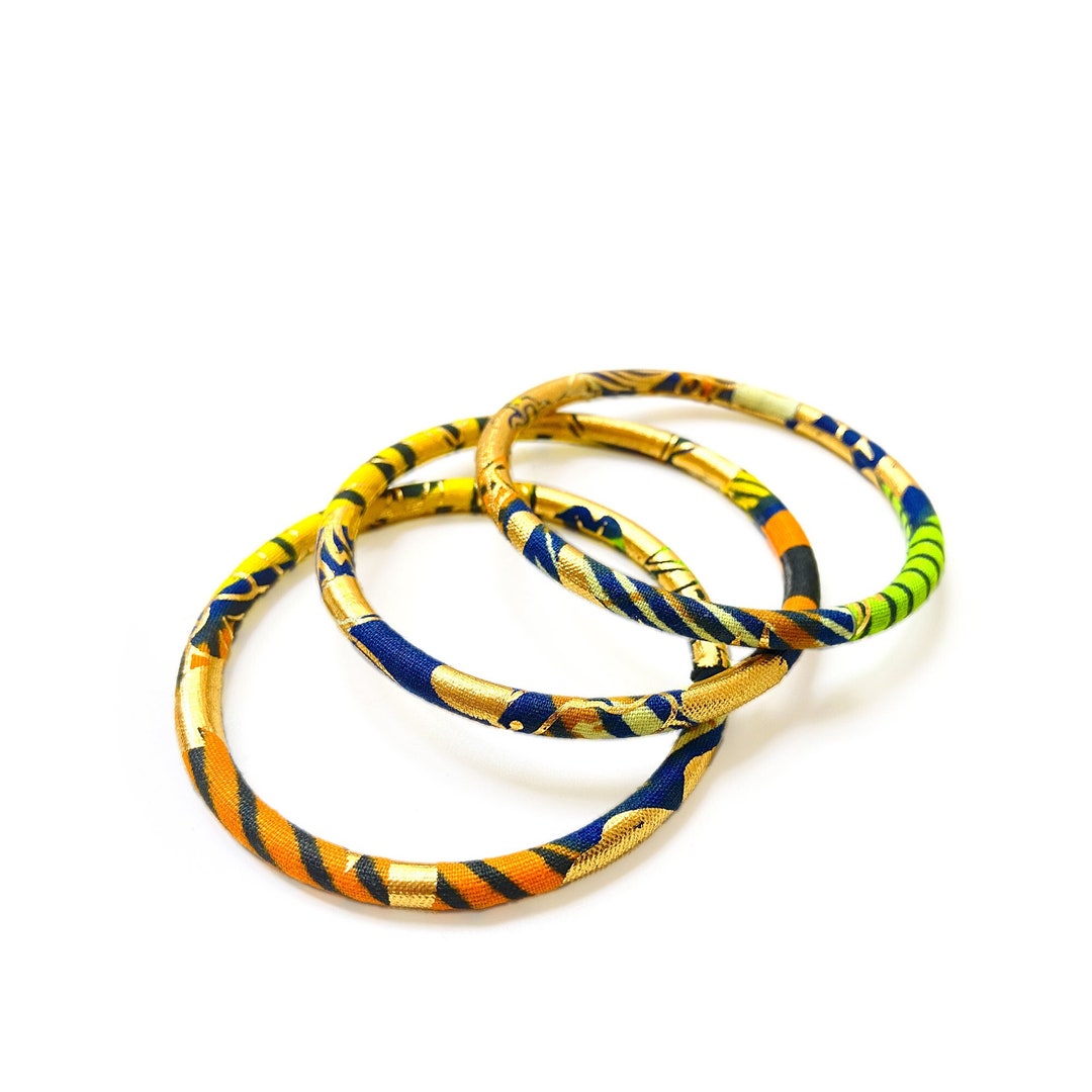 Lot De 7 Bracelets Jonc Ethnique Acier Doré Tata Gisele - Ajustables Sans Fermoir - Neuf Avec étiquettes