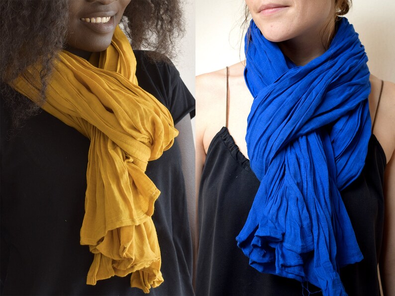 Foulard écharpe Cheich Multicolore Avec Pompons – Style Bohème, Coton, Marque Sfera, Occasion