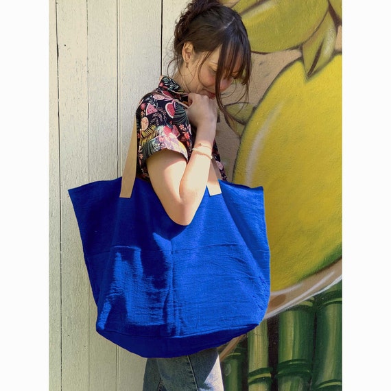 Maxi cabas XXL o bolso de playa grande en tejido y teñido | Etsy México