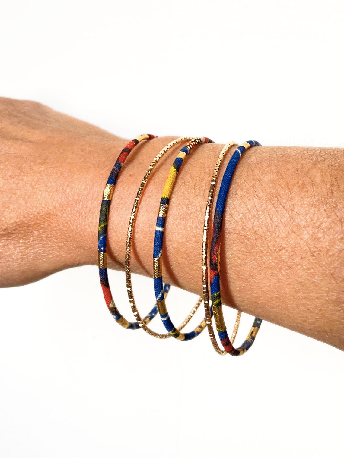 African bracelets or handcrafted ethnic bangles printed Ankara Etsy