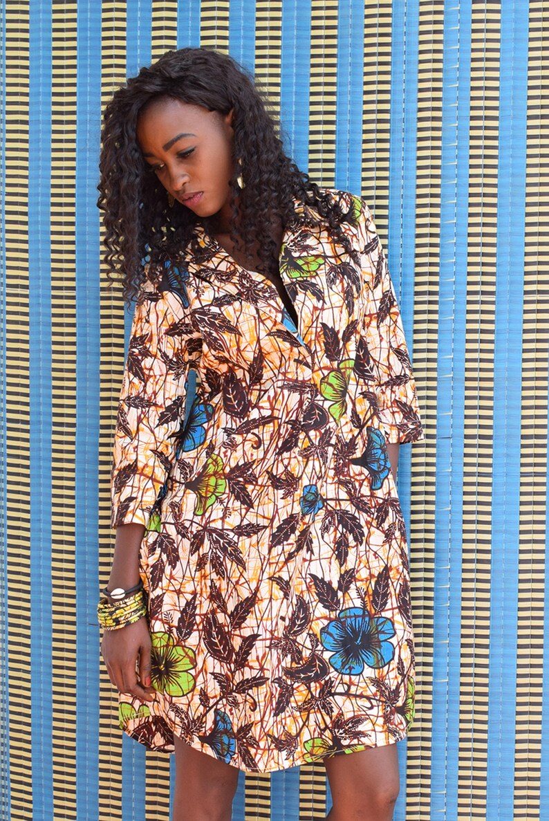 Robe chemise femme ou chemise longue d'été en tissu coton ...