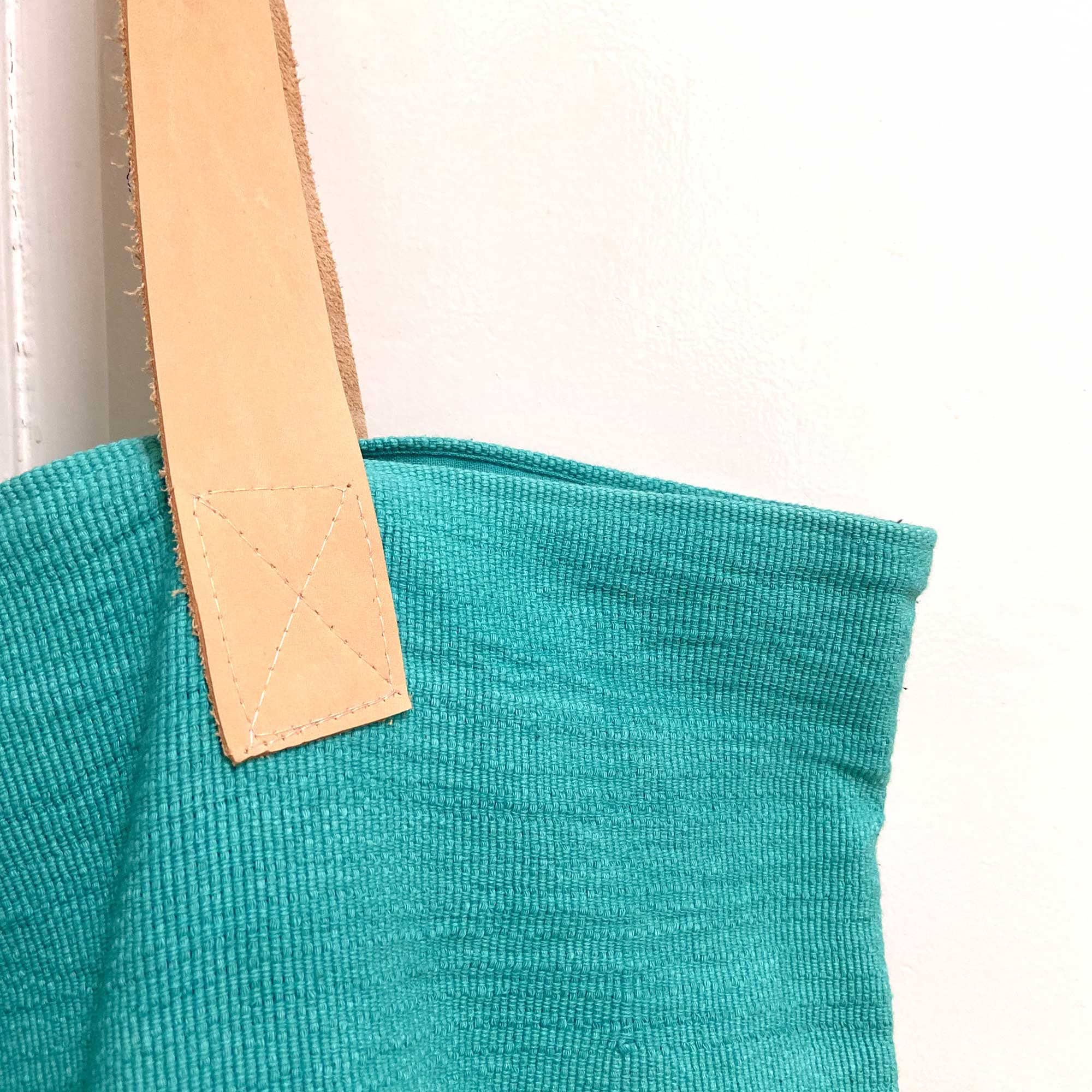 Large Beach Bag Hand Woven and Hand Dyed Organic Natural 