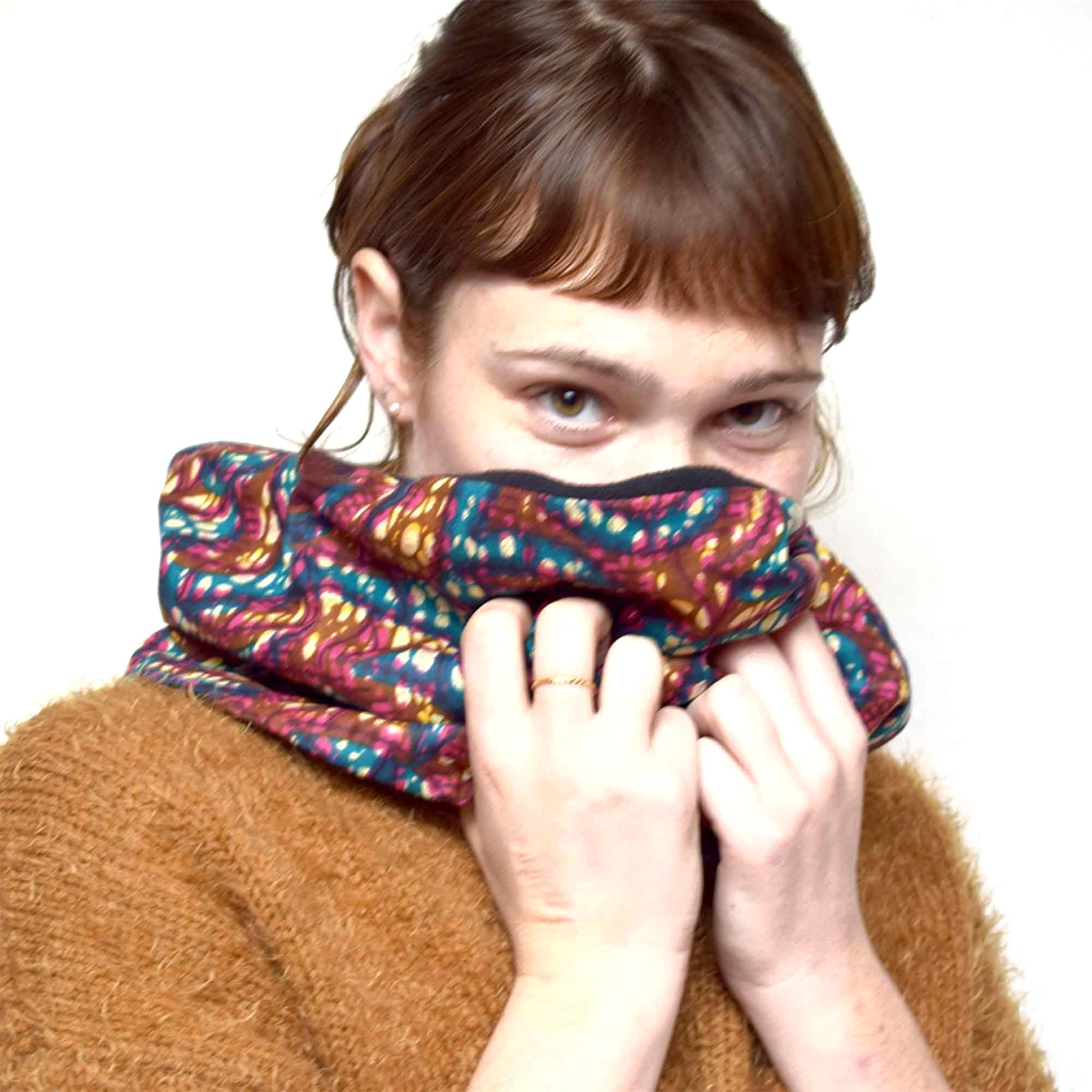 Foulard Triangle En Wax Africain - Motifs Ethniques Originaux, Coton, Fabriqué En France - Neuf Sans étiquette