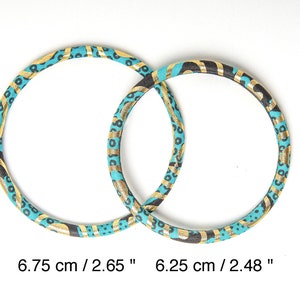 Golden Ankara bracelets, 2 sizes stackable bracelets for ethnic chic style, many colors image 8