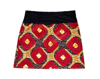 African print skirt, reversible skirt with two Ankara print, nice handmade short skirt for all seasons