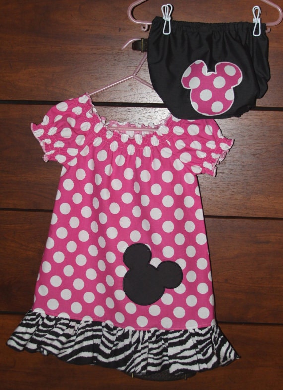 pink and black zebra dress Minnie Mouse & Bloomer Set - Boutique Style - Polka Dot, Zebra Set Boho Asymmetrical Hem Cotton activewear Choose Your Color:Pure White concerned Chemical