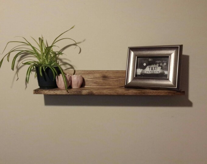 Rustic Oak Wood Floating Shelf Rustic Wood Ledge Shelf Etsy